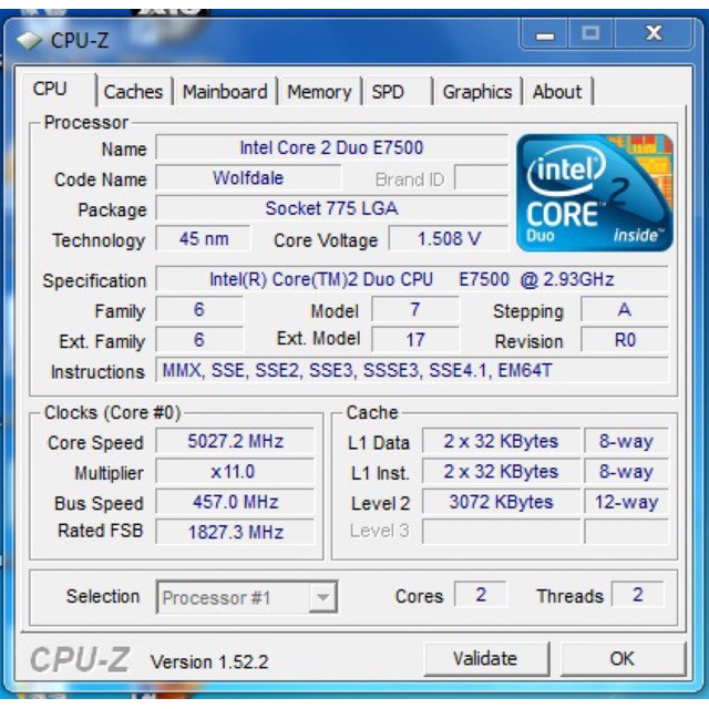 CPU E7500 core2 (socket 775) 20