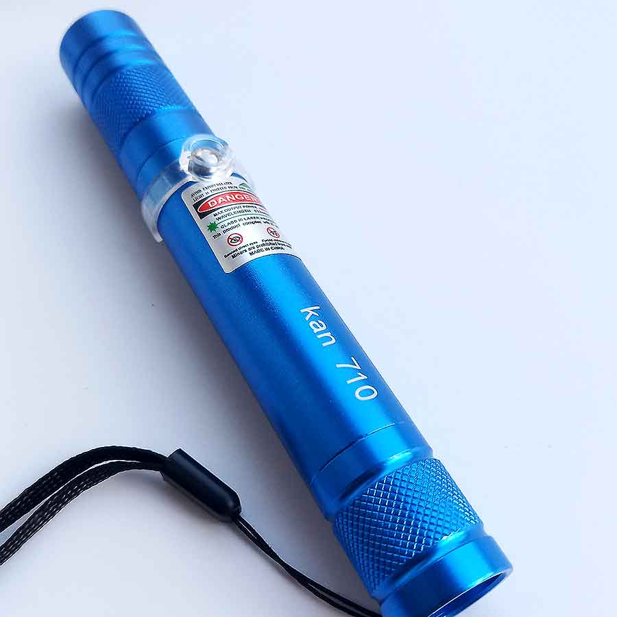 Đèn Laze Laser Công Trình Kan 710 14cm Tia Xanh Lá Sạc USB Vỏ Xanh