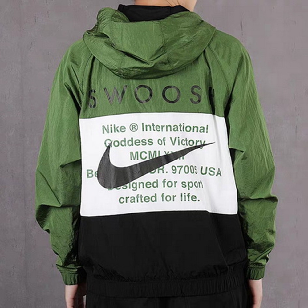 Men And Women Decode Windproof Nike Hooded Hook Embroidery Color Matching Double Windbreaker Loose Jacket Casual Sports Jacket | BigBuy360 - bigbuy360.vn