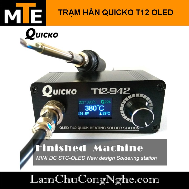 Trạm hàn T12 Quicko T12-942 hiển thị OLED 24V BẢN QUỐC TẾ