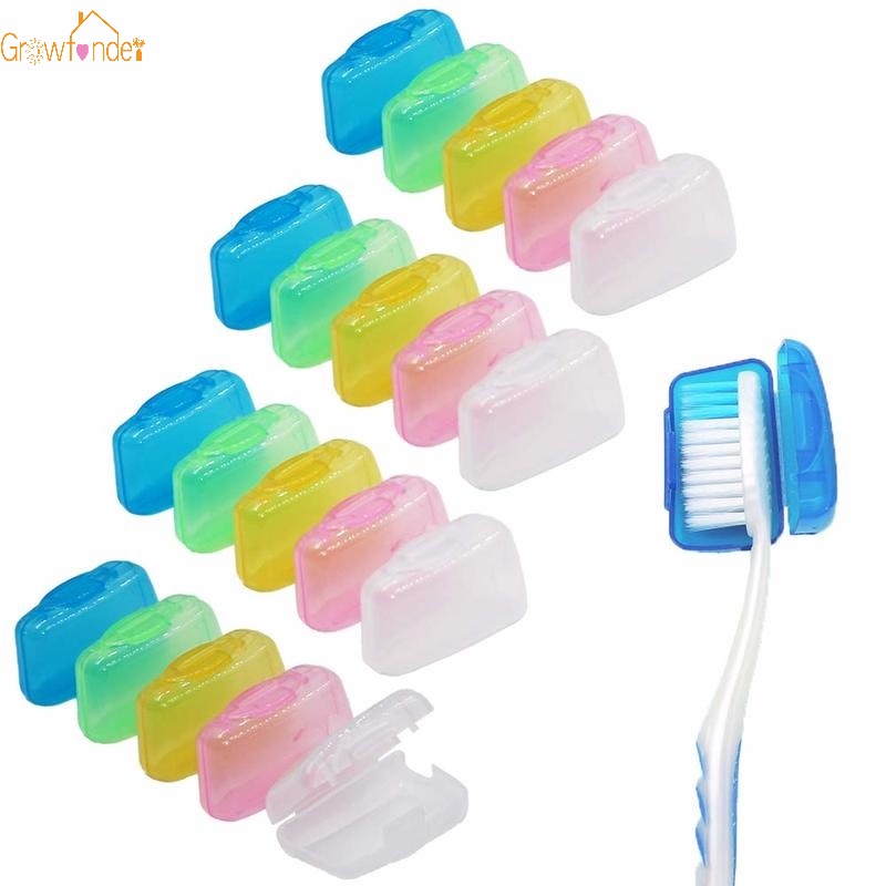 Bộ 5 Vỏ Bọc Bàn Chải Đánh Răng Chống Sốc Màu Sắc Ngẫu Nhiên Dùng Khi Đi Du Lịch