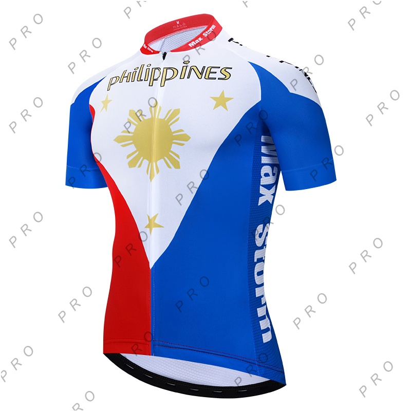 Hàng Có Sẵn Áo Thun Chạy Xe Đạp Ngắn Tay The Philippines Cho Nam