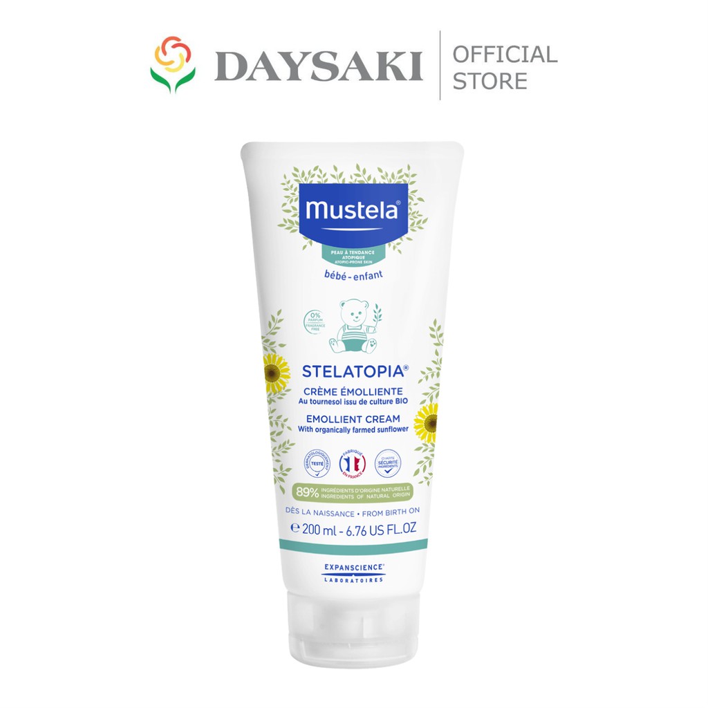 Mustela Kem Dưỡng Da Chàm Thể Tạng (Viêm Da Cơ Địa) Stelatopia Emollient Cream 200ml