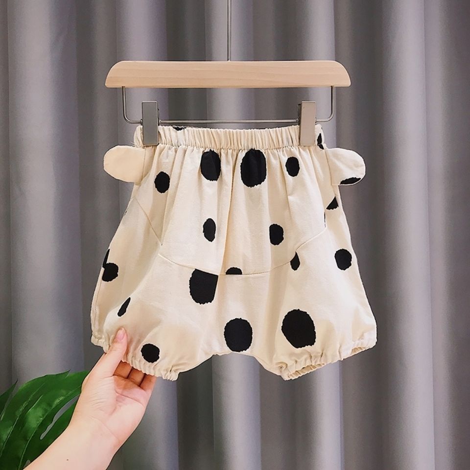 Quần Short Dáng Rộng In Họa Tiết Bò Sữa Phong Cách Phương Tây Hàn Quốc Thời Trang Mùa Hè Mới Dành Cho Bé Gái 2022