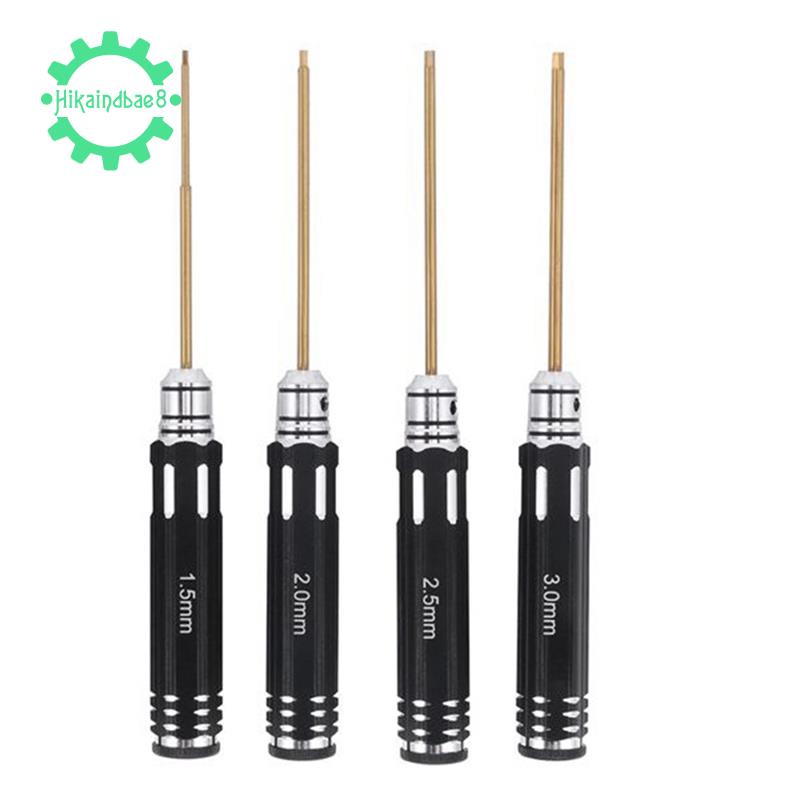 Screwdriver Hexagon Head 1.5 2.0 2.5 3.0mm HSS Titanium Coated Hex Screw Driver Tools Set Kits for RC FPV Helicopter Car