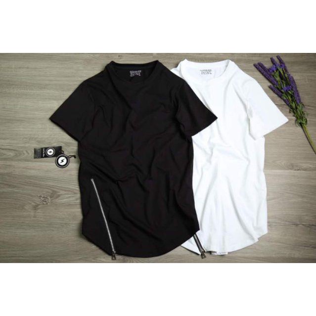 Áo longtee zipper vạt chéo