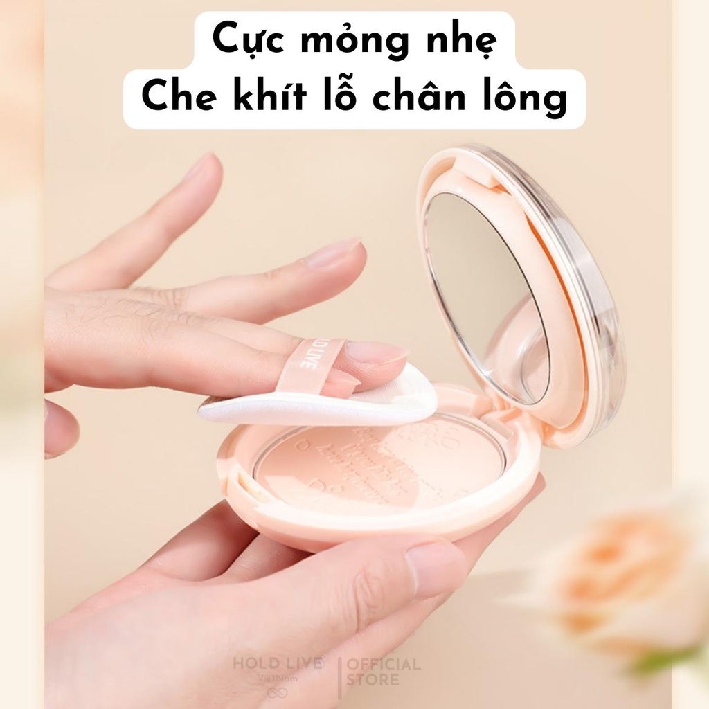 [ new 2022 ] Phấn phủ HOLD LIVE Floral Soft Mist HL547 dạng nén, kiềm dầu, lâu trôi, không thấm nước, nội địa Trung