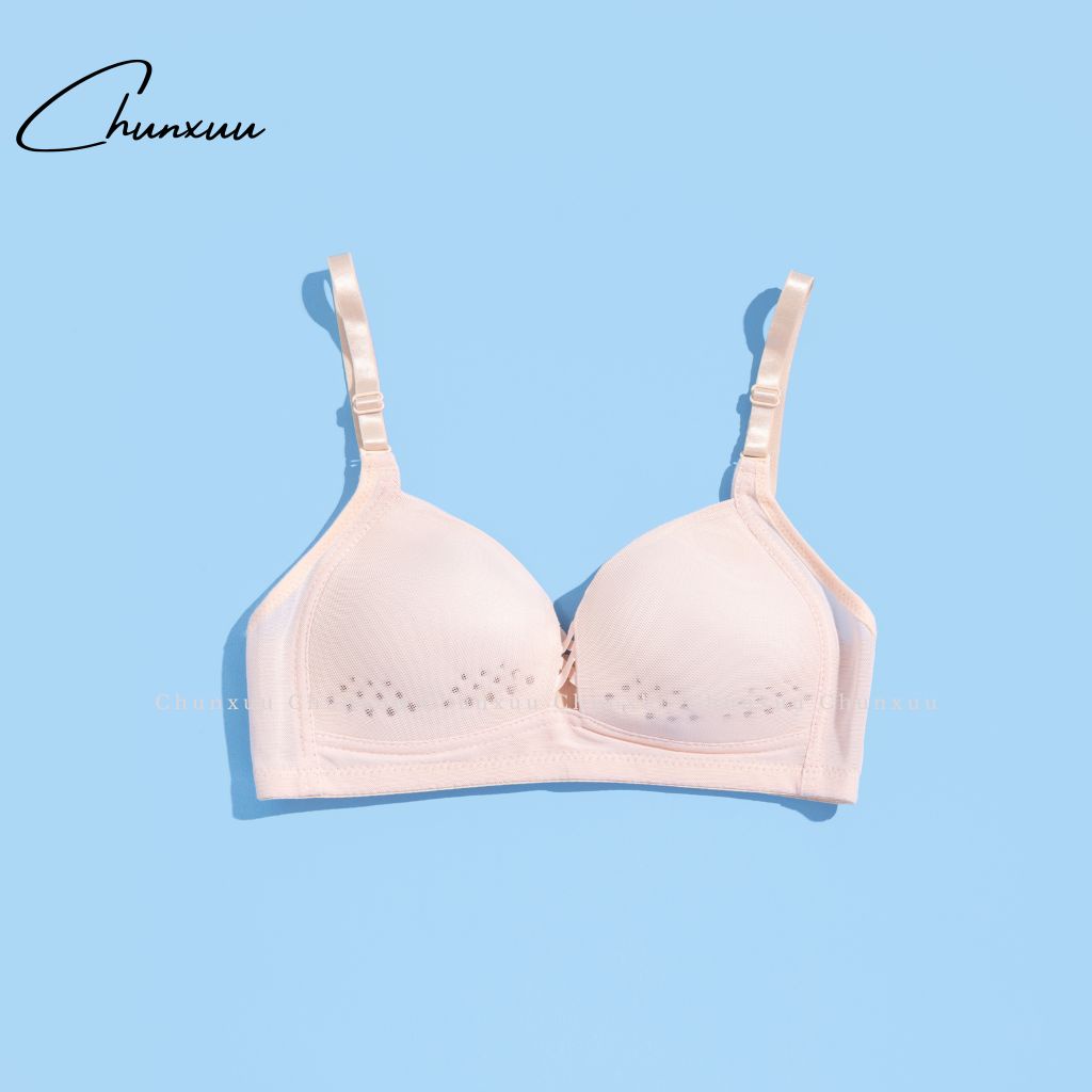 Áo lót ren không gọng đệm mỏng, thiết kế lỗ thoáng khí - CHUNXUU AV07