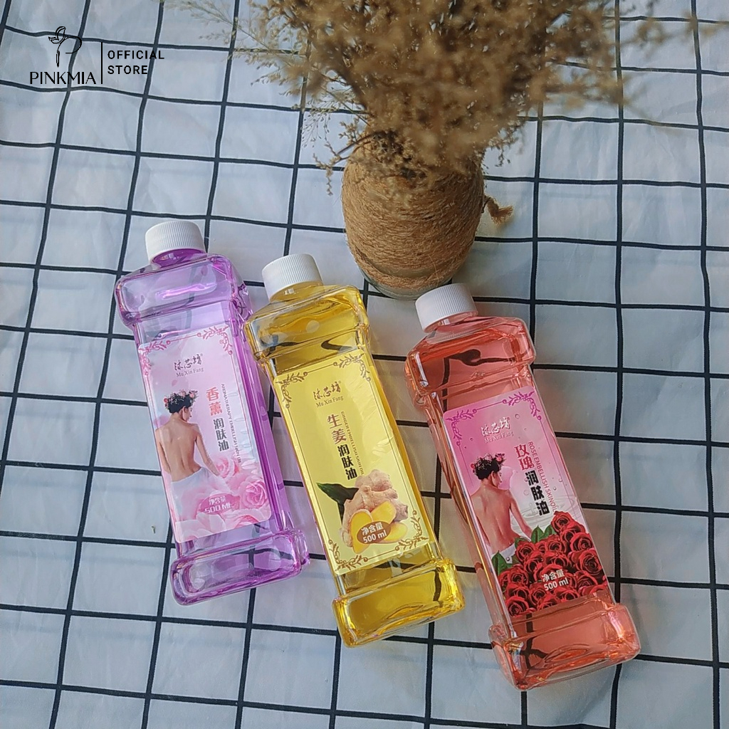 Tinh Dầu Massage Body, Dầu Gừng, Lavender, Sả Chanh, Oliu, Hoa Hồng Đả Thông Kinh Lạc Thơm Dịu Nhẹ