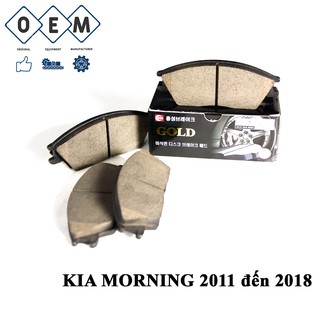 Bộ má phanh trước xe kia morning 2011 đến 2018