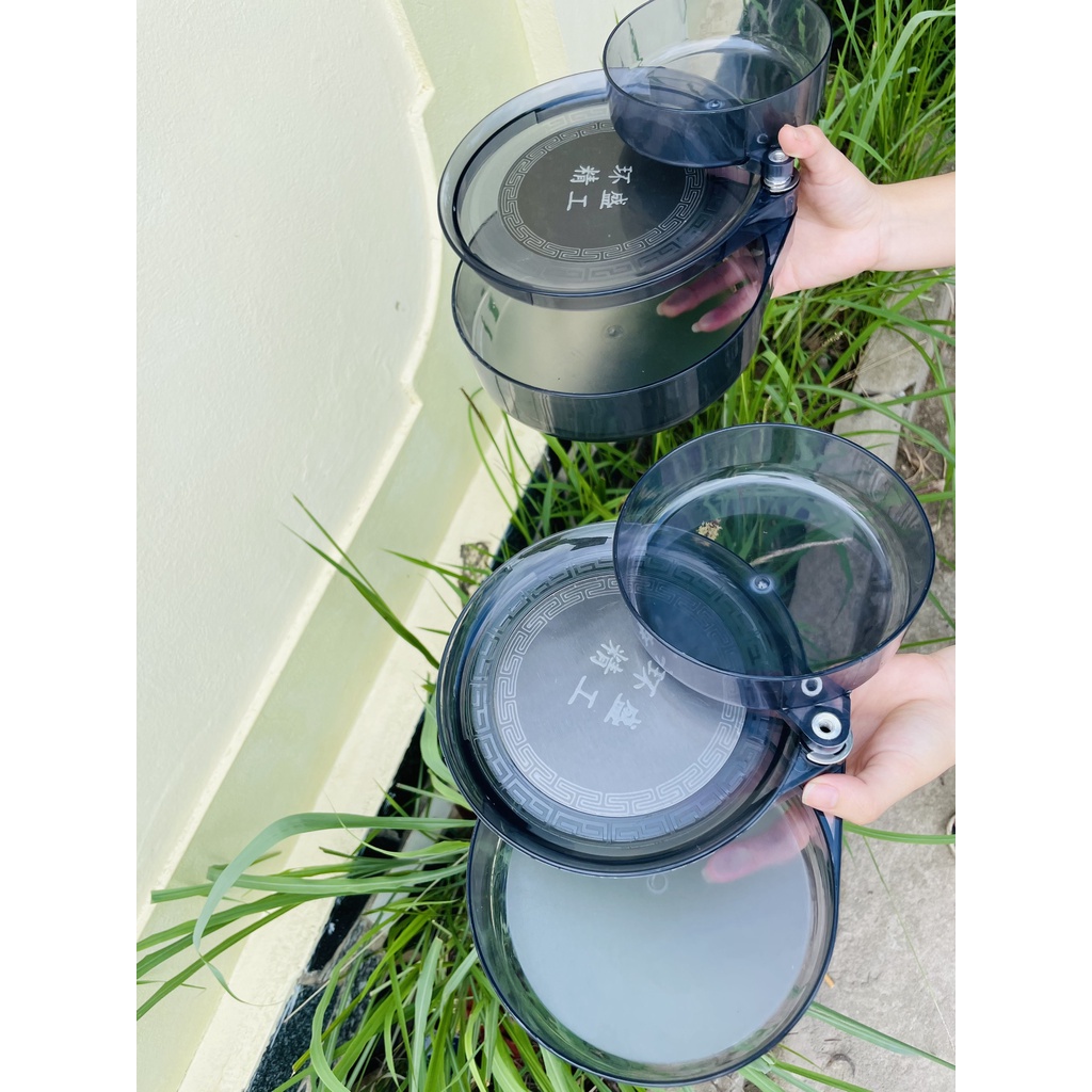 Khay Đựng Mồi, Trộn Mồi Câu Cá 3 Tầng Trong Suốt Từ Tính Cao Cấp