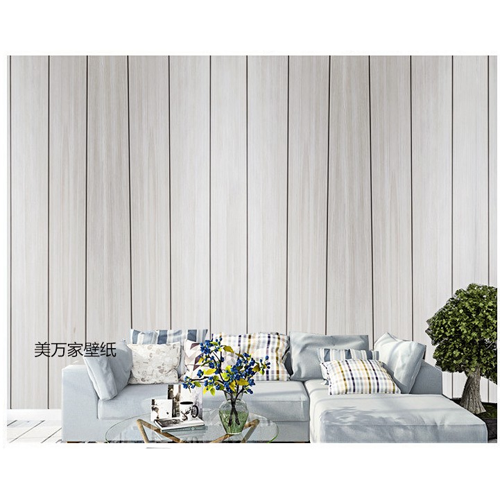 Giấy dán tường giả ván xám sọc (khổ rộng 0.45m)