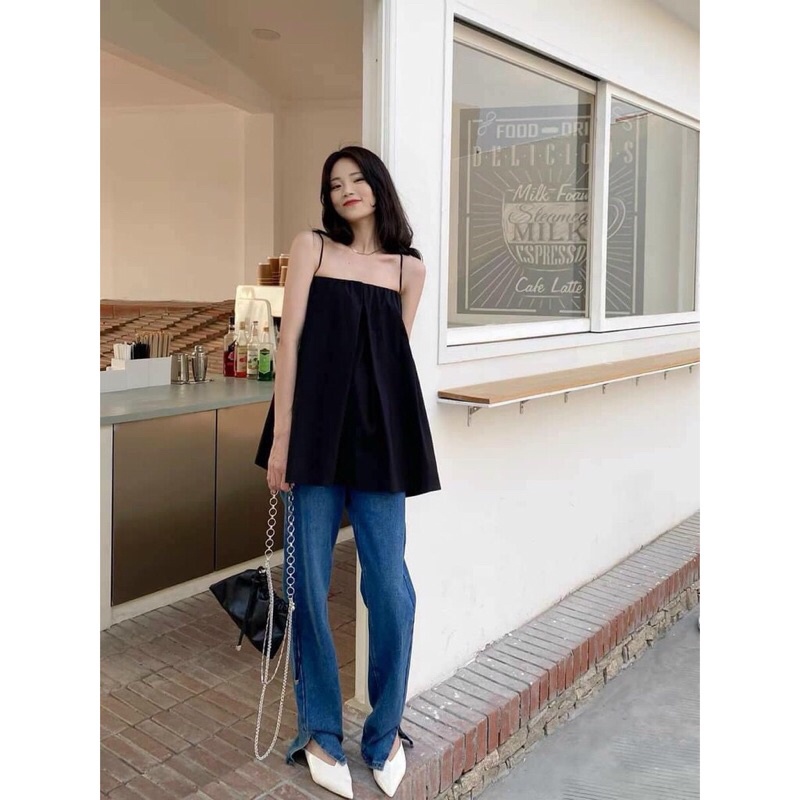 Áo 2 Dây Xếp Ly phong cách Hàn