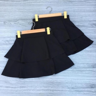 Chân váy ngắn xòe 2 tầng cạp chun sau