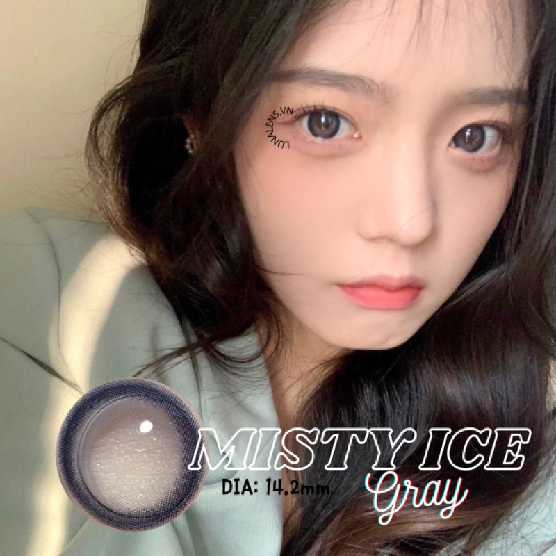 MỘT ĐÔI KÍNH ÁP TRÒNG MÀU XÁM MISTY ICE SIÊU ÊM SIÊU MỀM NỘI ĐỊA TRUNG QUỐC - LENS CÓ ĐỘ CẬN