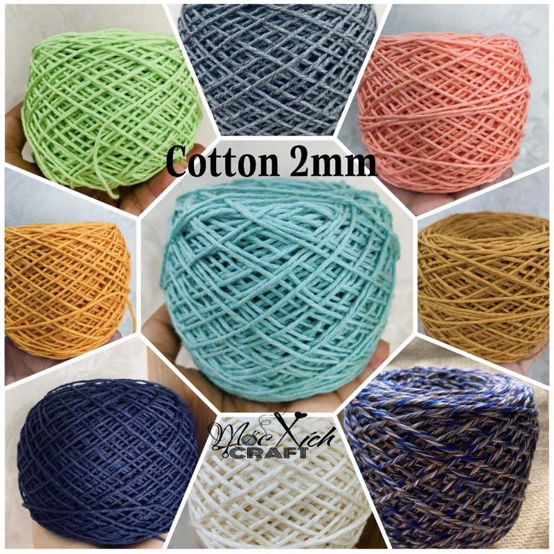 Sợi cotton 100% 1.5-2.0mm