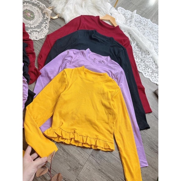 set chân váy áo croptop ôm body
