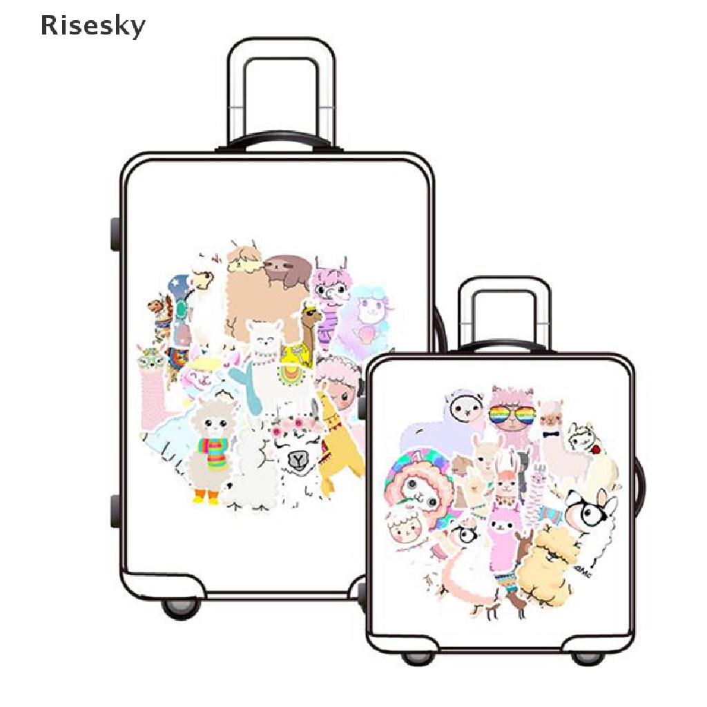 Bộ 50 Miếng Dán Hình Lạc Đà Alpaca Trang Trí Laptop Vali Ván Trượt