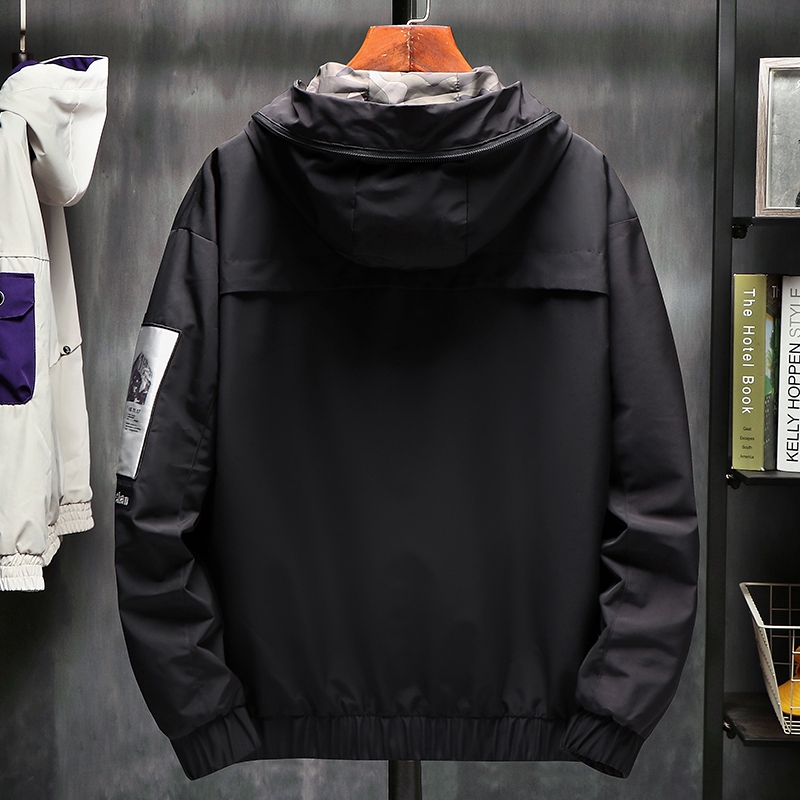 Men Jacket Fashion Hooded Jackets Korean Casual Youth Bomber jackets J855 | BigBuy360 - bigbuy360.vn