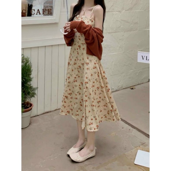 SET ĐẦM 2S HOA KÈM ÁO KHOÁC