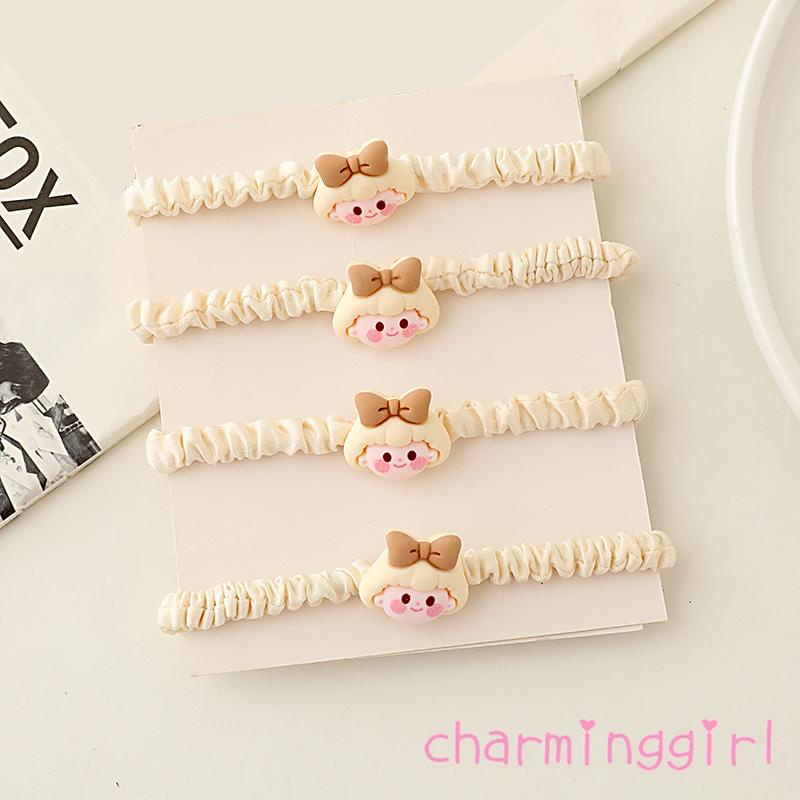 READY STOCK Dây buộc tóc bằng nhựa in họa tiết hoạt hình dễ thương cho bé gái