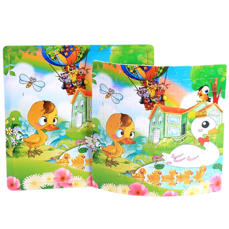 Đồ chơi ghép hình 11x11cm tranh sinh vật nhiều màu sắc đáng yêu cho bé KingKids
