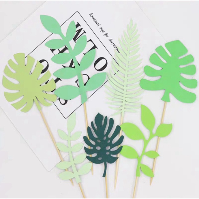phụ kiện bánh [FREESHIP❤️] set 7 lá cây giấy đẹp