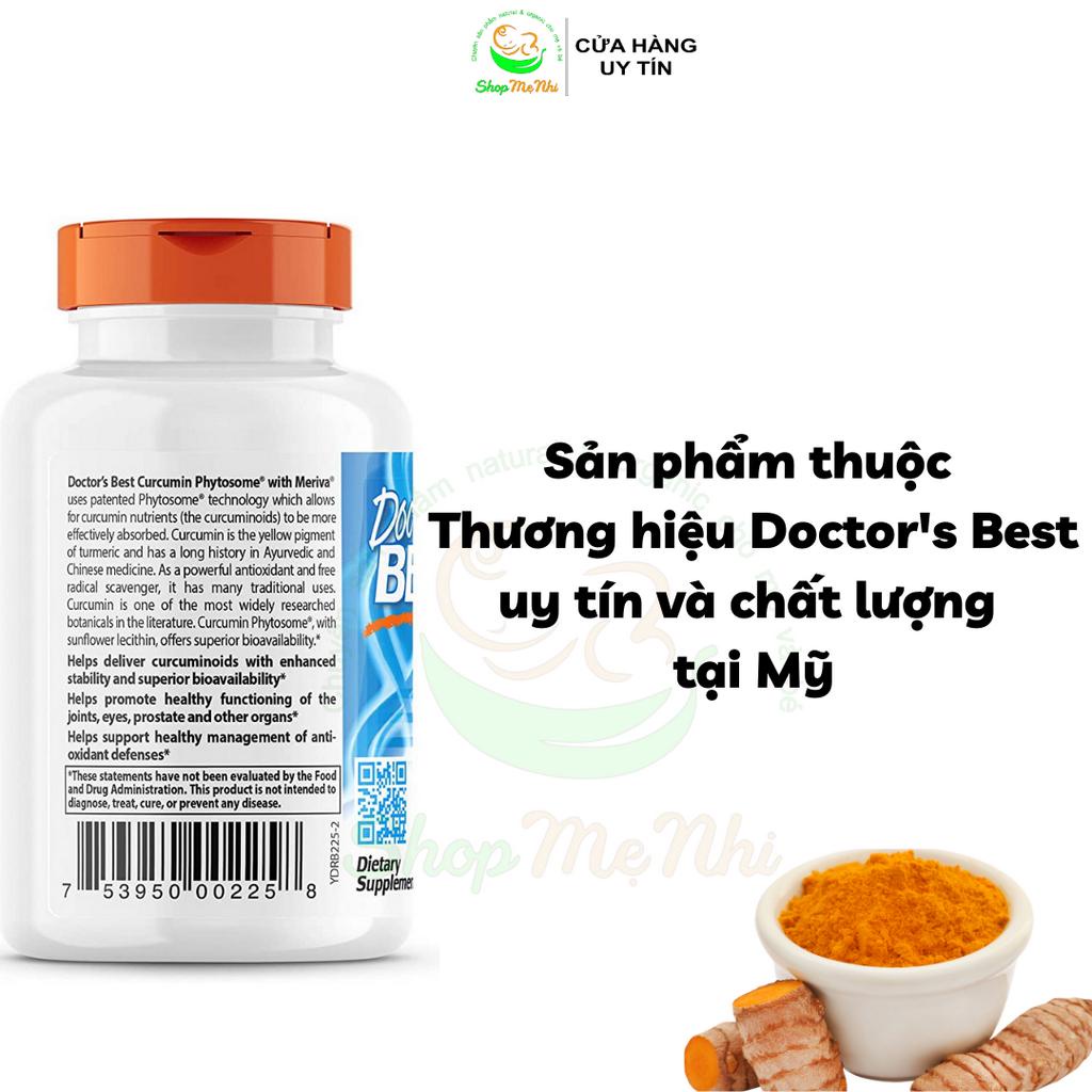 VIÊN UỐNG CURCUMIN PHYTOSOME WITH MERIVA DOCTOR’S BEST 500MG -