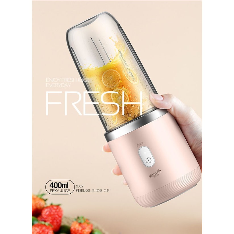 [Mã 154ELSALE2 giảm 7% đơn 300K] Máy xay sinh tố không dây mini Juice Blender Deerma DEM – NU05 - Hàng nhập khẩu