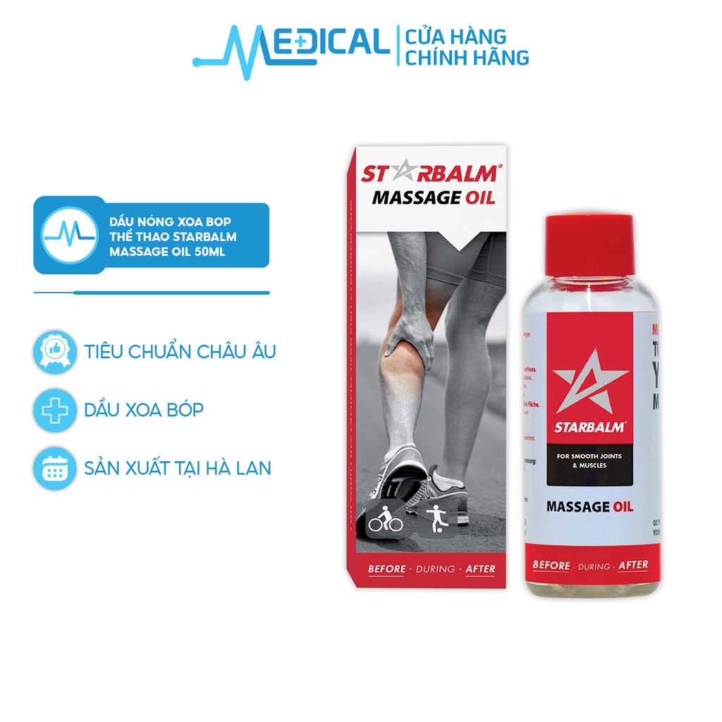 Dầu nóng xoa bóp STARBALM 50ml massage trước và sau khi chơi thể thao - MEDICAL