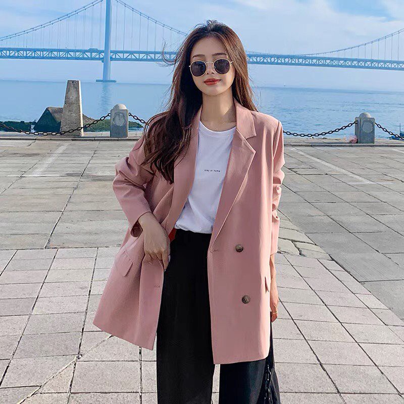 Áo blazer nữ tay dài dáng rộng công sở ulzzang bigsize LOKISO AK08 | BigBuy360 - bigbuy360.vn