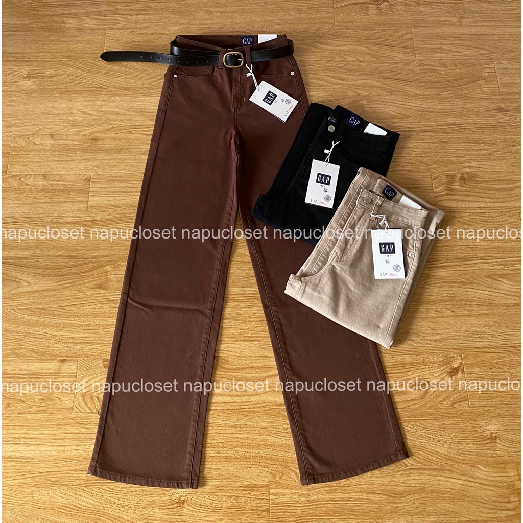 Quần jeans suông lưng cao co giãn QJ639
