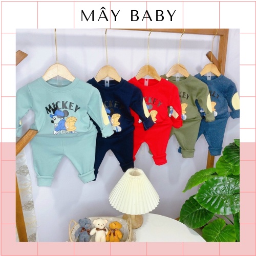 Bộ len tăm Mickey phối tay độc lạ cho bé trai 8-18kg siêu hot 2022