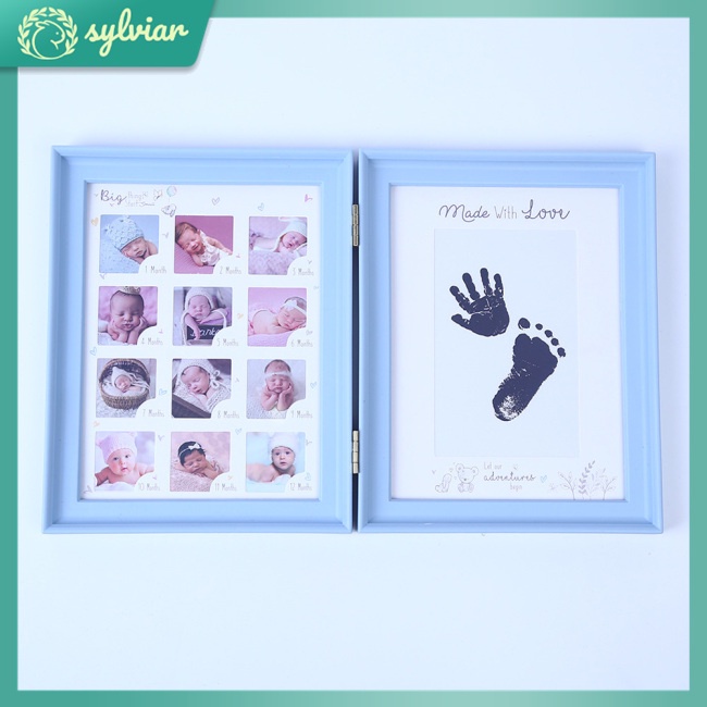 Khung ảnh in dấu tay chân em bé lưu giữ kỉ niệm sinh nhật xinh xắn