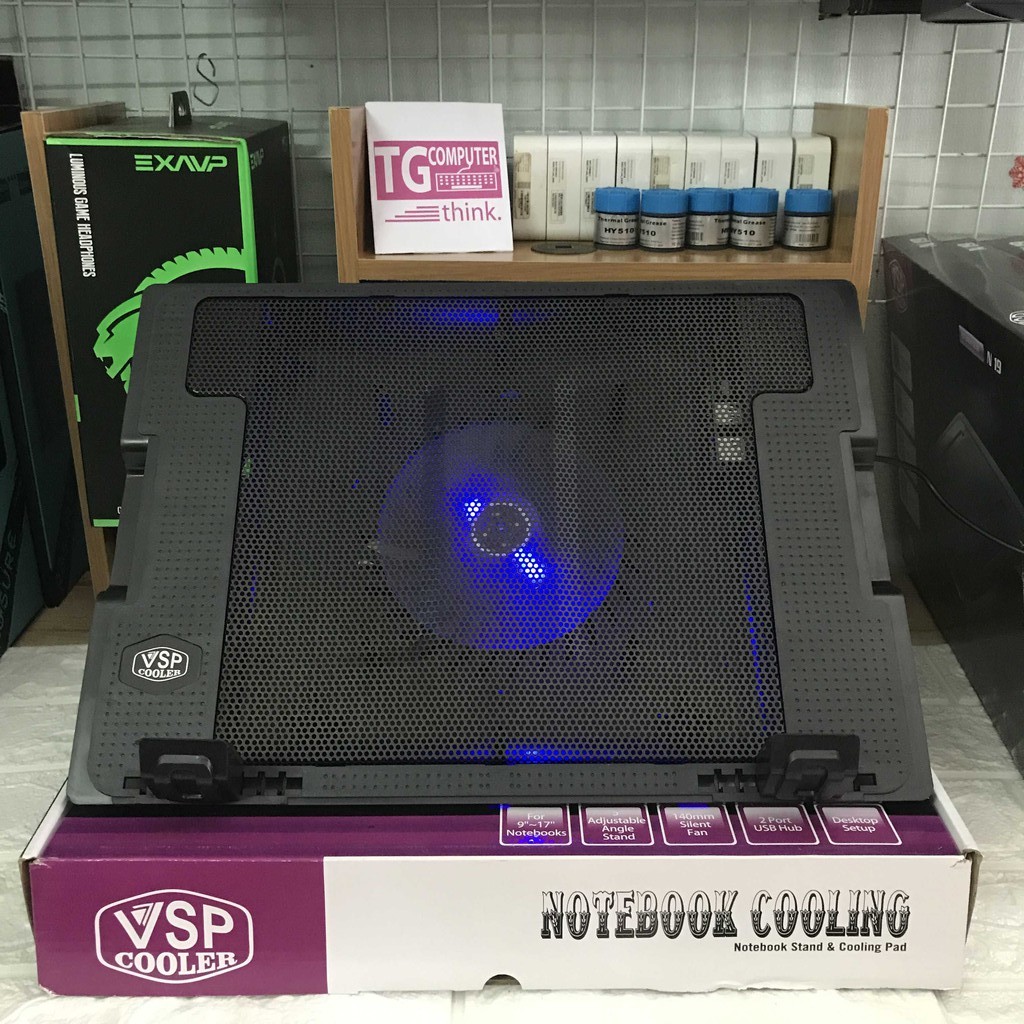 [Giá sỉ] Giá đỡ laptop / Đế tản nhiệt Laptop VSP Cooler N26 / N19 (1 fan 14cm)