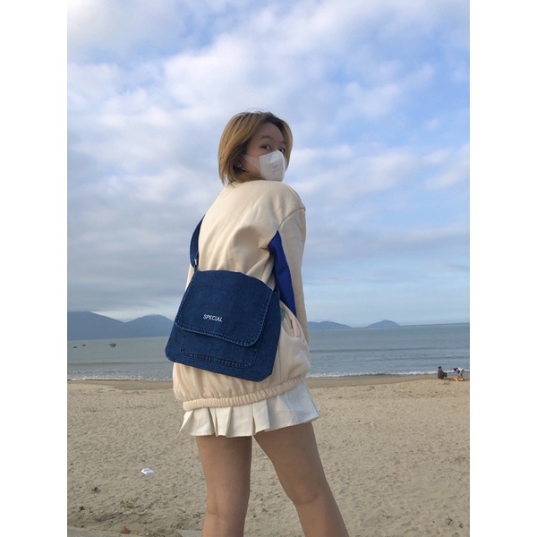 Túi bì thư jean denim size trung nhỏ Special