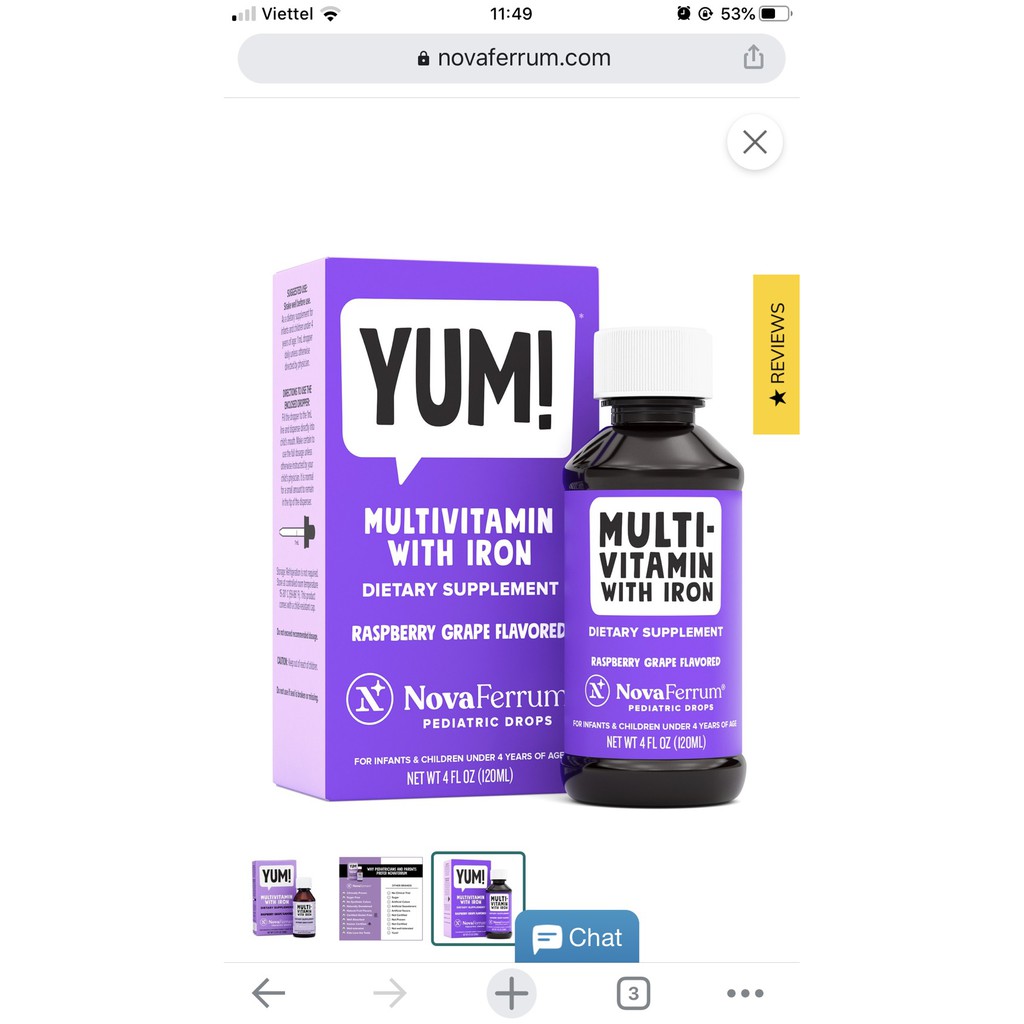 NOVAFERRUM Vitamin tổng hợp cho bé từ 0-4Y