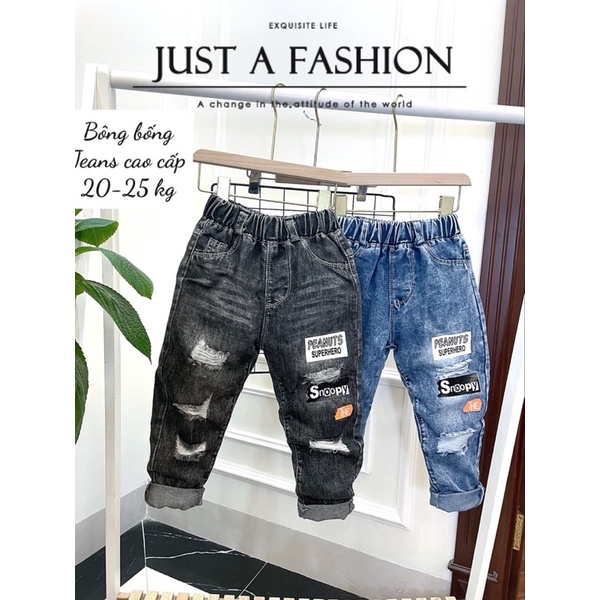 (jean baby) quần jean,quần bò dài mềm hàng qc cho bé trai(16-26kg)
