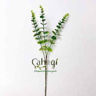 Cây trang trí - chùm lá táo 3 ngọn 72cm