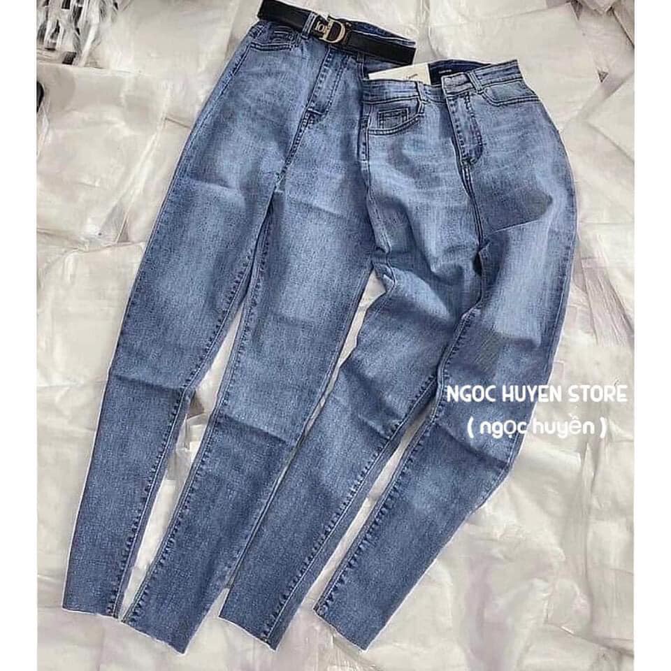 [Mã FAMARAL1 giảm 10K đơn 50K] Quần jeans trơn màu xanh cắt gấu mã 18 (kèm ảnh thật,video)