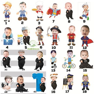 Thiết kế hình Chibi cho bé trang trí tiệc sinh nhật theo yêu cầu TK 001