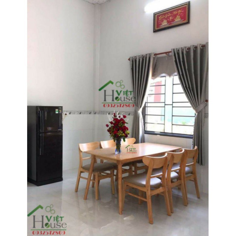Bộ bàn ăn Mango Walnut 6 ghế