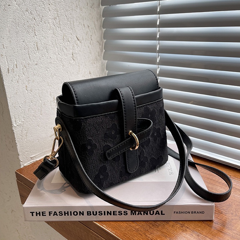 IELGY Túi Đeo Chéo Khóa Nam Châm Ba Chiều Thời Trang Pháp Cho Nữ