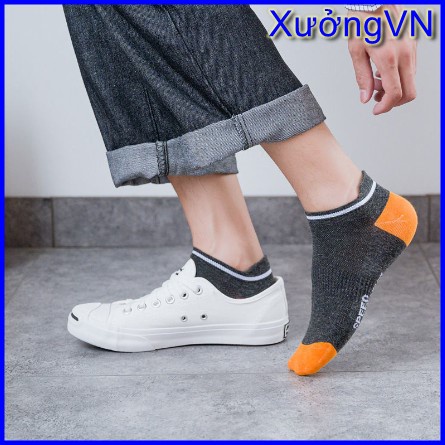 Combo 7 đôi tất nam cổ ngắn nhiều màu dày dặn loại 1