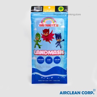 Khẩu Trang 3D LandMask Trẻ Em Kháng Khuẩn KF94 Set 1 Bịch 6 Cái Có 3 Màu Hàng Công Ty Chính Hãng