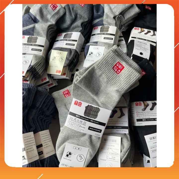 Set 10 đôi tất nam cổ cao Uni hàng xuất Nhật cao cấp nhiều màu