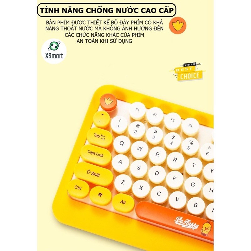 Bộ bàn phím và chuột không dây Siêu Xinh thời trang K68 màu đen vàng xanh sặc sỡ tương thích máy tính, laptop, pc | BigBuy360 - bigbuy360.vn