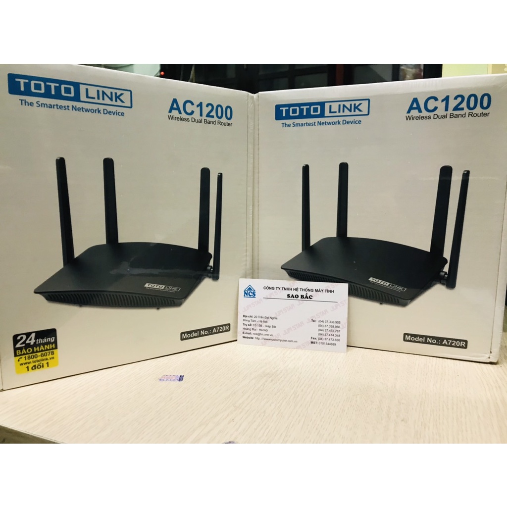 Bộ phát wifi Toto link A720R - Router băng tần kép AC1200 chính hãng