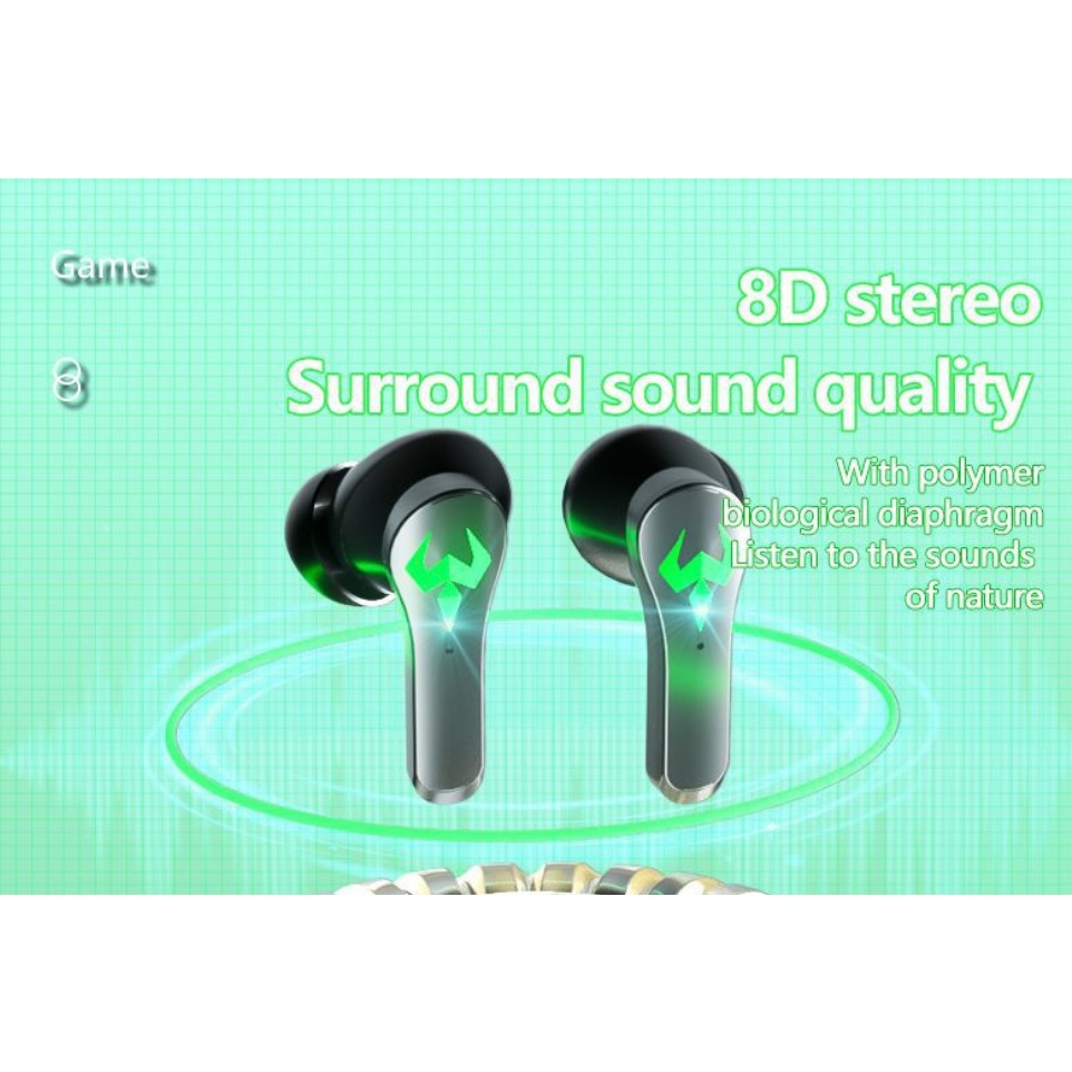 Tai Nghe gaming  N35 Chơi Game 9D bluetooth 5.2 TWS Lõi Kép Chống Thấm Nước ,Chế Độ Trễ Bằng Không, Bass Căng.