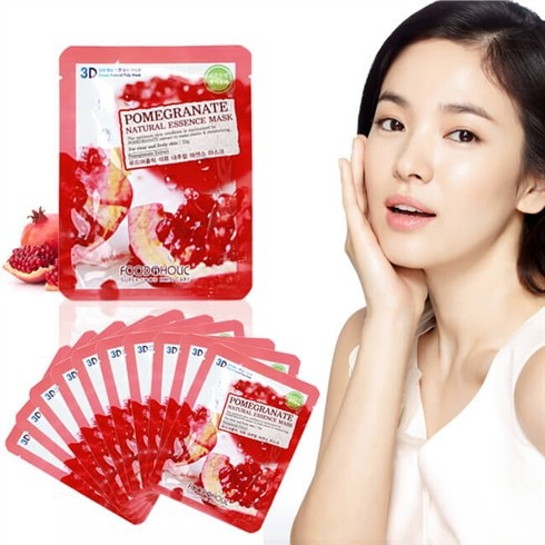 Mặt Nạ 3D Dưỡng Da Chiết Xuất Lựu Đỏ FoodAHolic Pomegranate Mask 23g - 1 BICH 10 GÓI